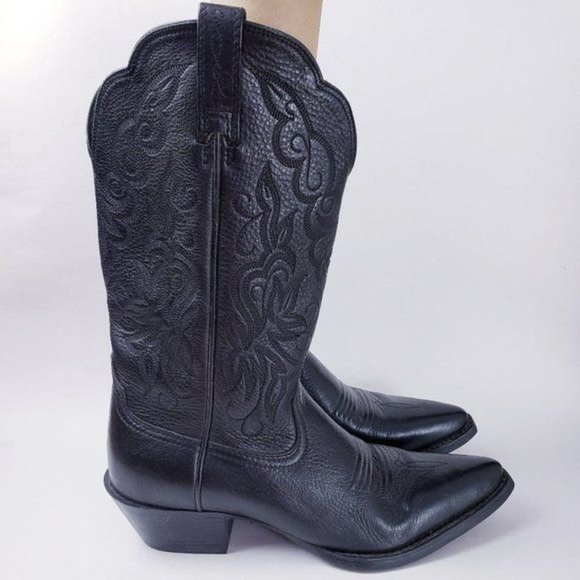 Ariat Shoes - Ariat Heritage Toe Western Boot Floral Embroidered Leather Cowgirl Cowboy Boots